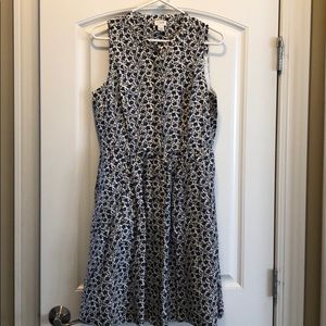 J crew factory blue floral dress, size 8